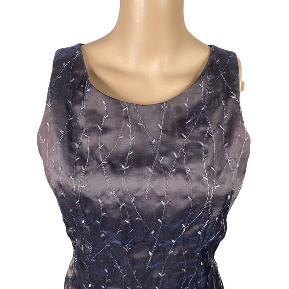 Vtg 90s Insense NY Gray Mauve Phoebe Buffay Embroidered Top + Dress Set SZ 4 - Picture 5 of 12